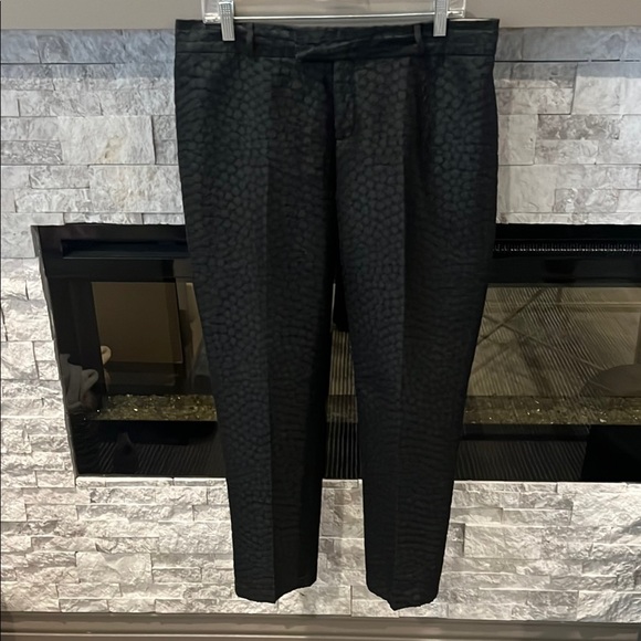 Banana Republic Black Patterned Pants size 10 - Picture 1 of 15